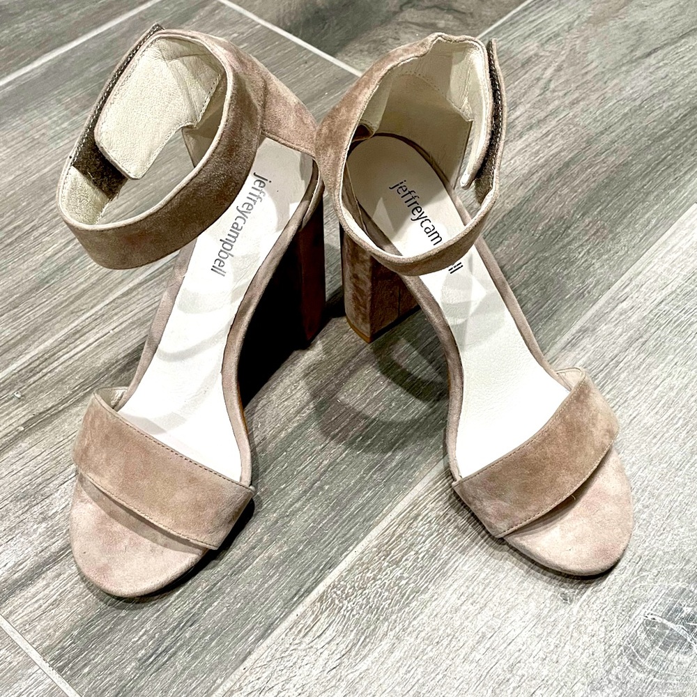 Jeffrey Campbell suede block heel sandal-7